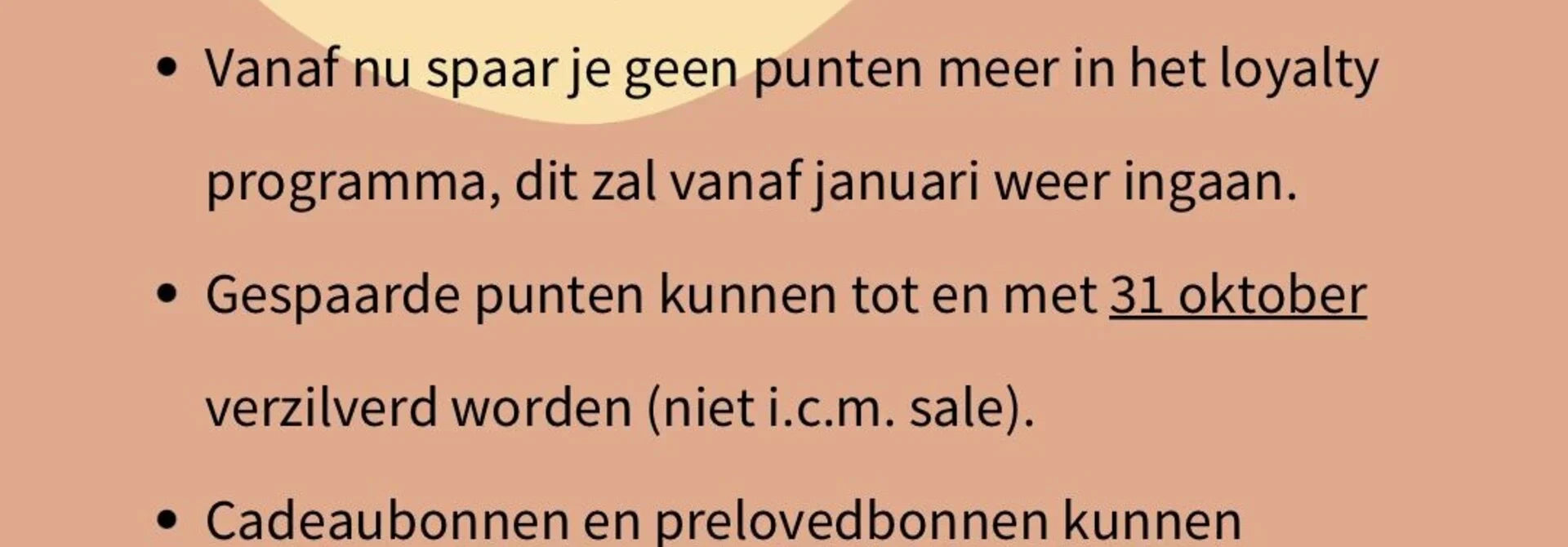 Informatie over spaarpunten, cadeaubonnen en preloved!