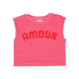 Piupiuchick Sleeveless Top w/ Amour print