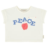 Piupiuchick T-shirt ecru w/ peace