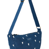 Studio Noos | Denim Adult Fanny Pack | Dark Blue White Hearts