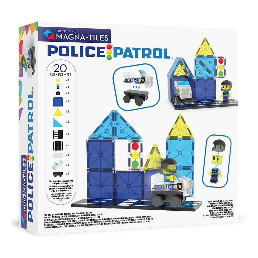 Magnatiles | Police patrol 20 stuks