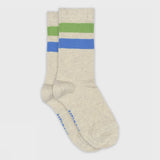 Melton | Sporty stripe socks - light beige melange