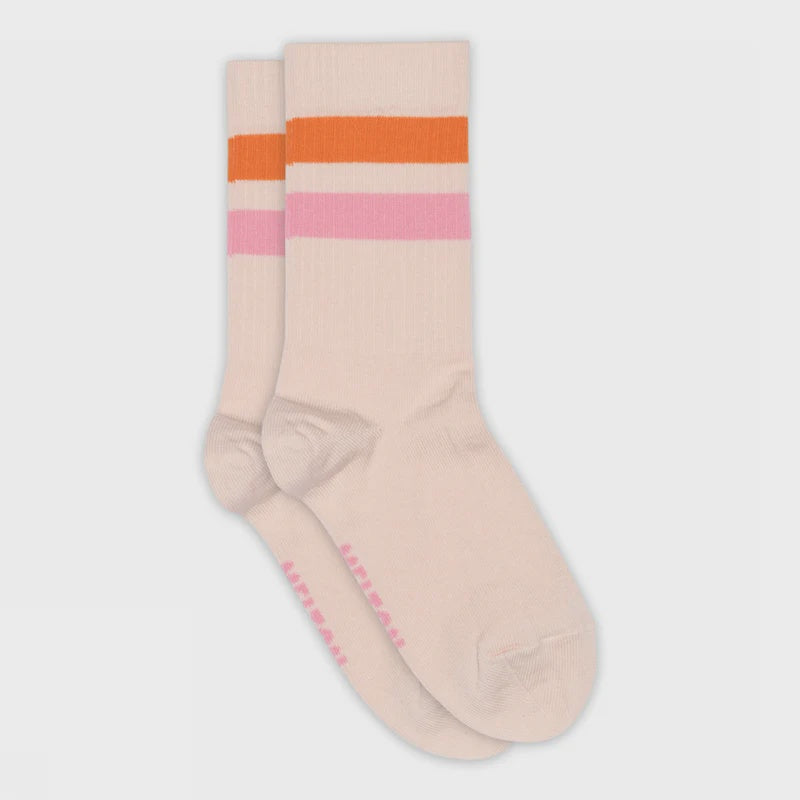 Melton | Sporty stripe socks - crystal pink