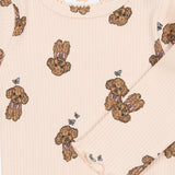 THE NEW SIBLINGS | Sona l_s rib body silver peony AOP