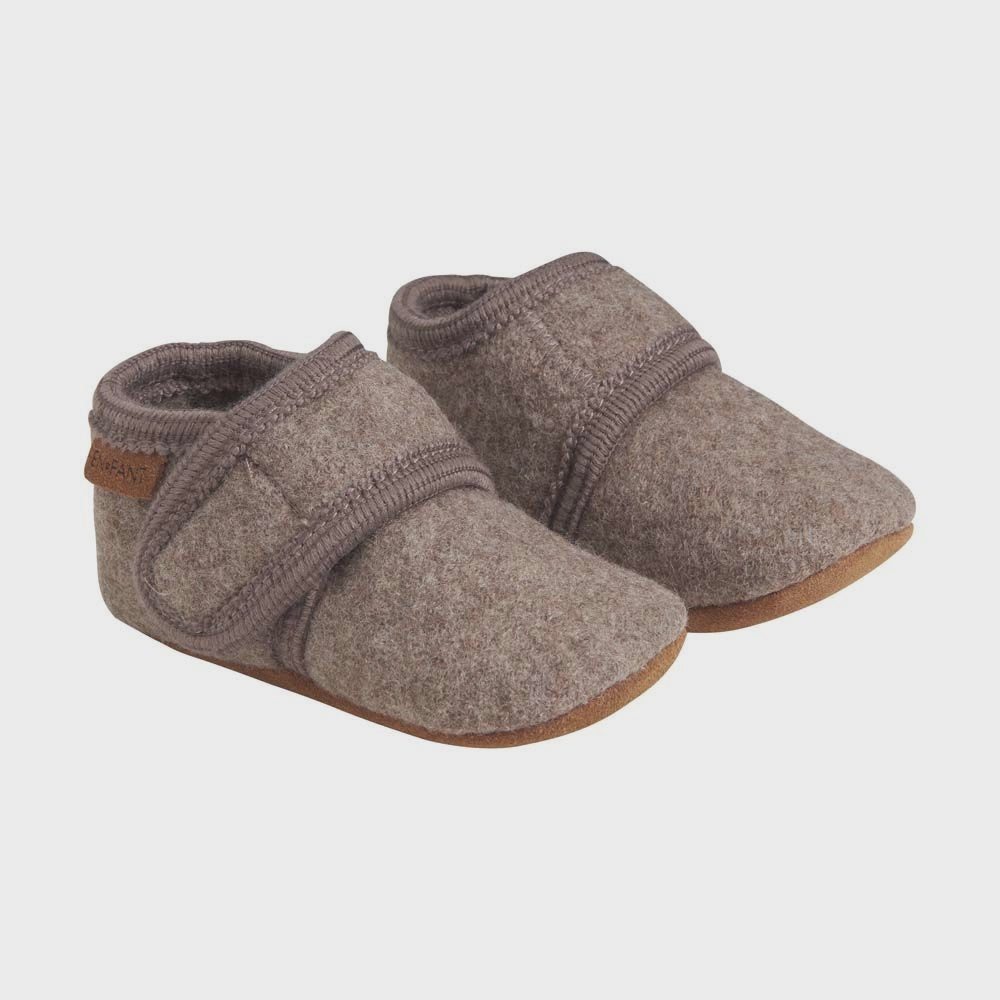 En Fant | Baby wool slippers | Walnut