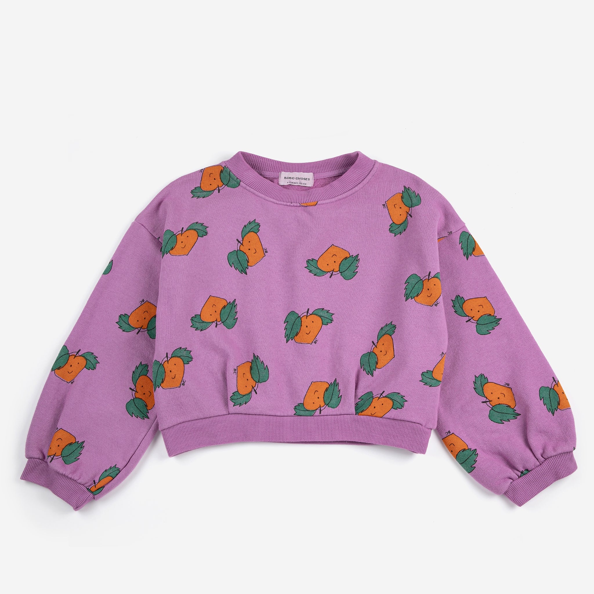 Bobo Choses |Tangerine all over cropped sweatshirt