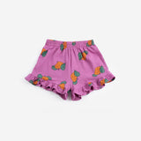 Bobo Choses | Tangerine all over ruffled shorts