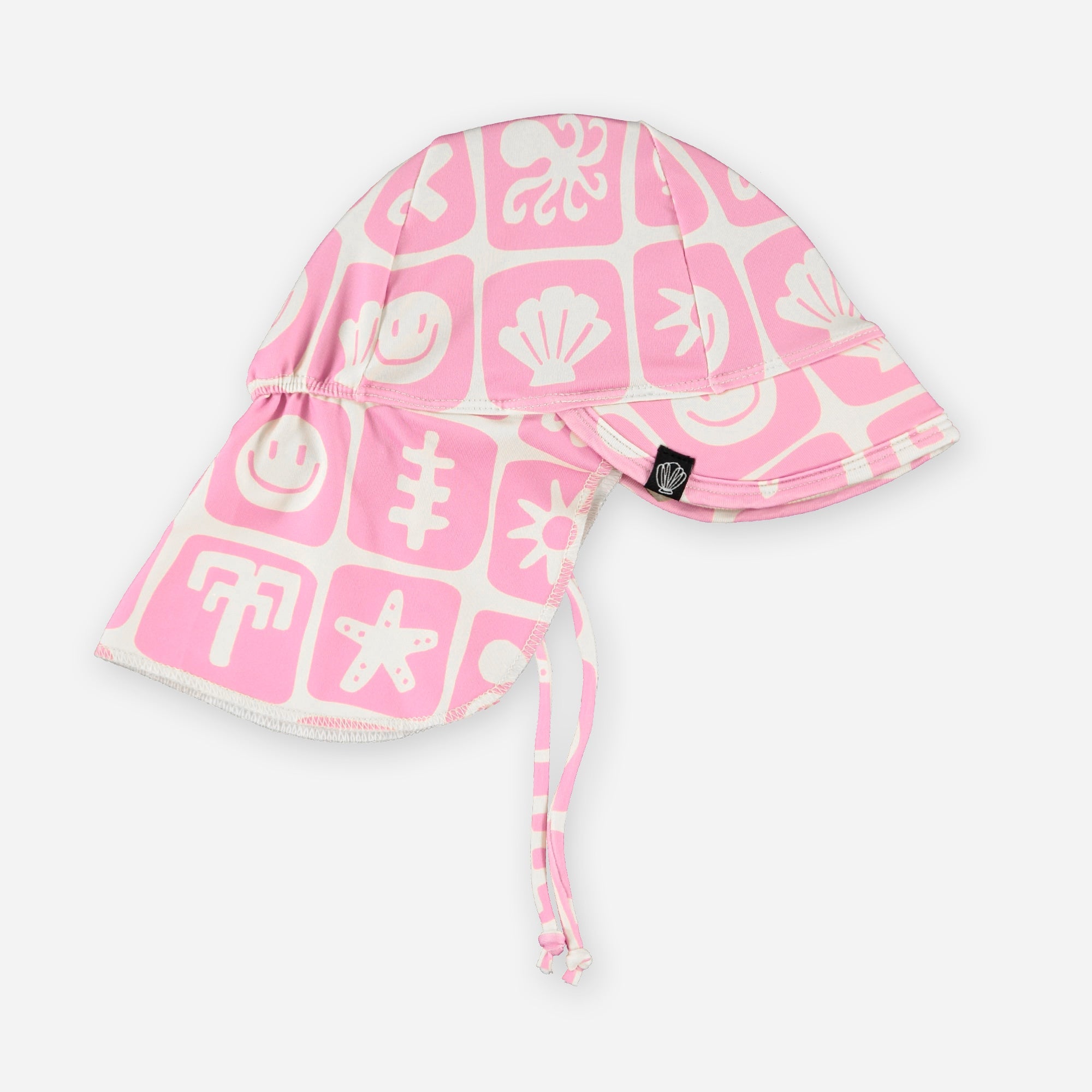 Beach & Bandits Sea smiley pink baby hat