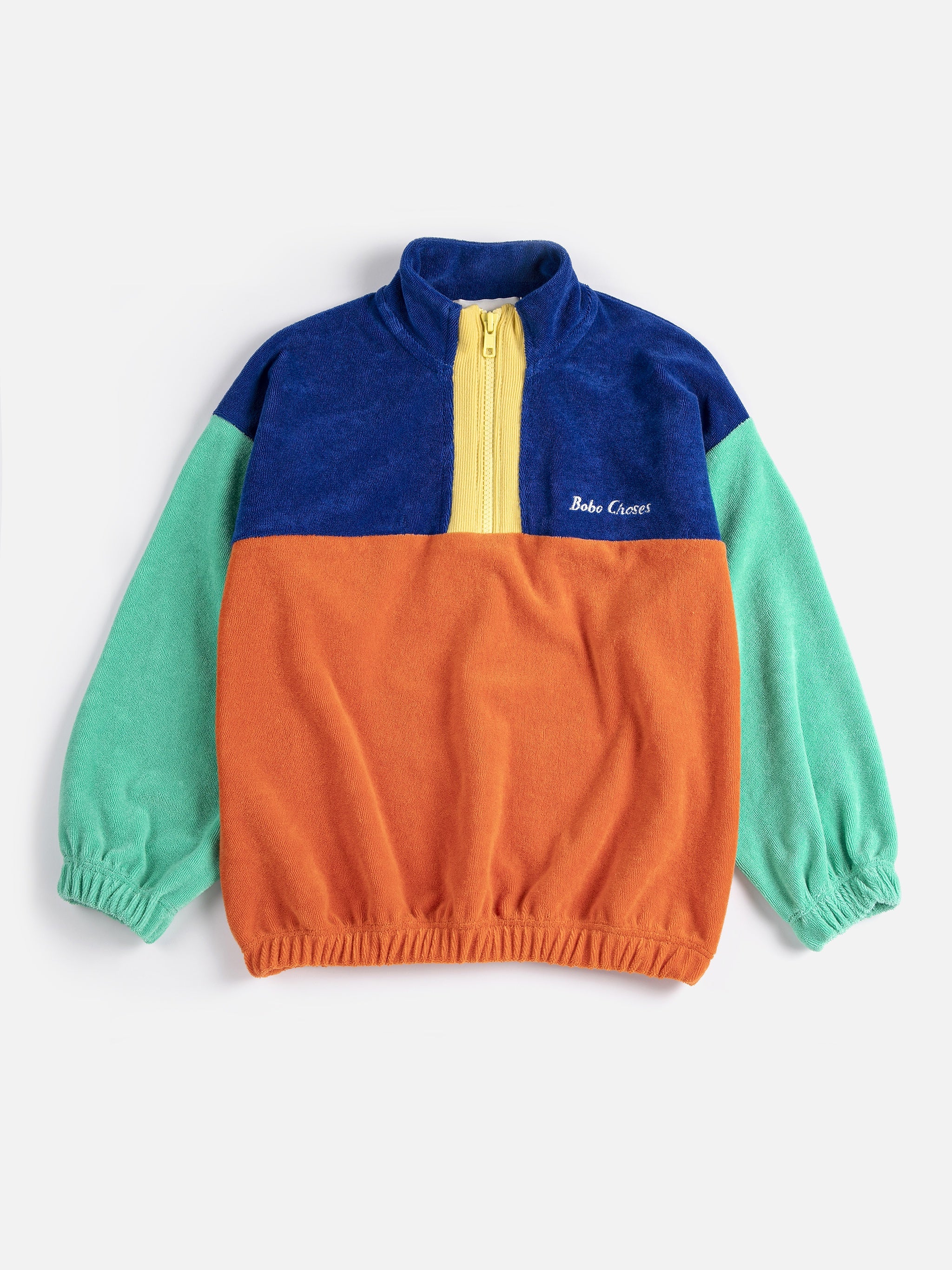 Bobo Choses | Color block zipped sweatshirt