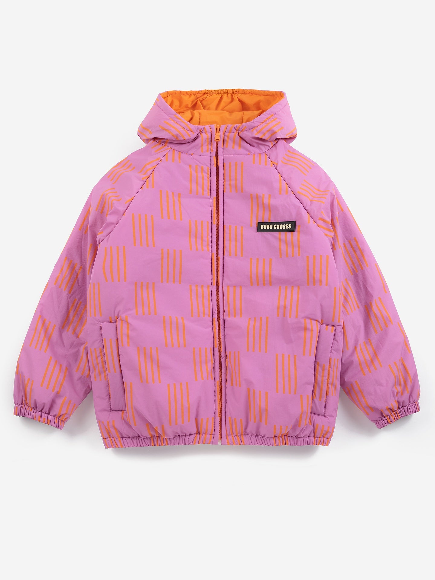 Bobo Choses | Jas | Almost Moiré all over reversible anorak | Fuchsia
