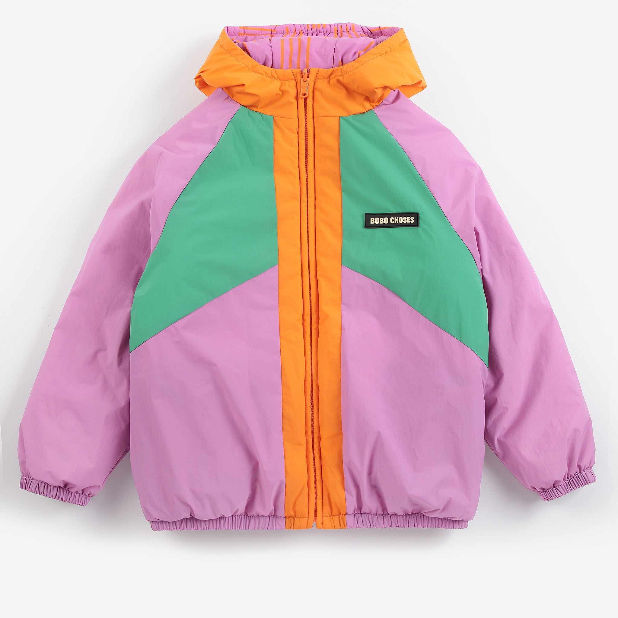 Bobo Choses | Jas | Almost Moiré all over reversible anorak | Fuchsia