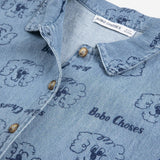 Bobo Choses | Pickle The Dog all over denim shirt