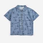 Bobo Choses | Pickle The Dog all over denim shirt