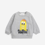 Bobo Choses | Sweater Bigtooth Lemon sweatshirt | Light Heather Grey