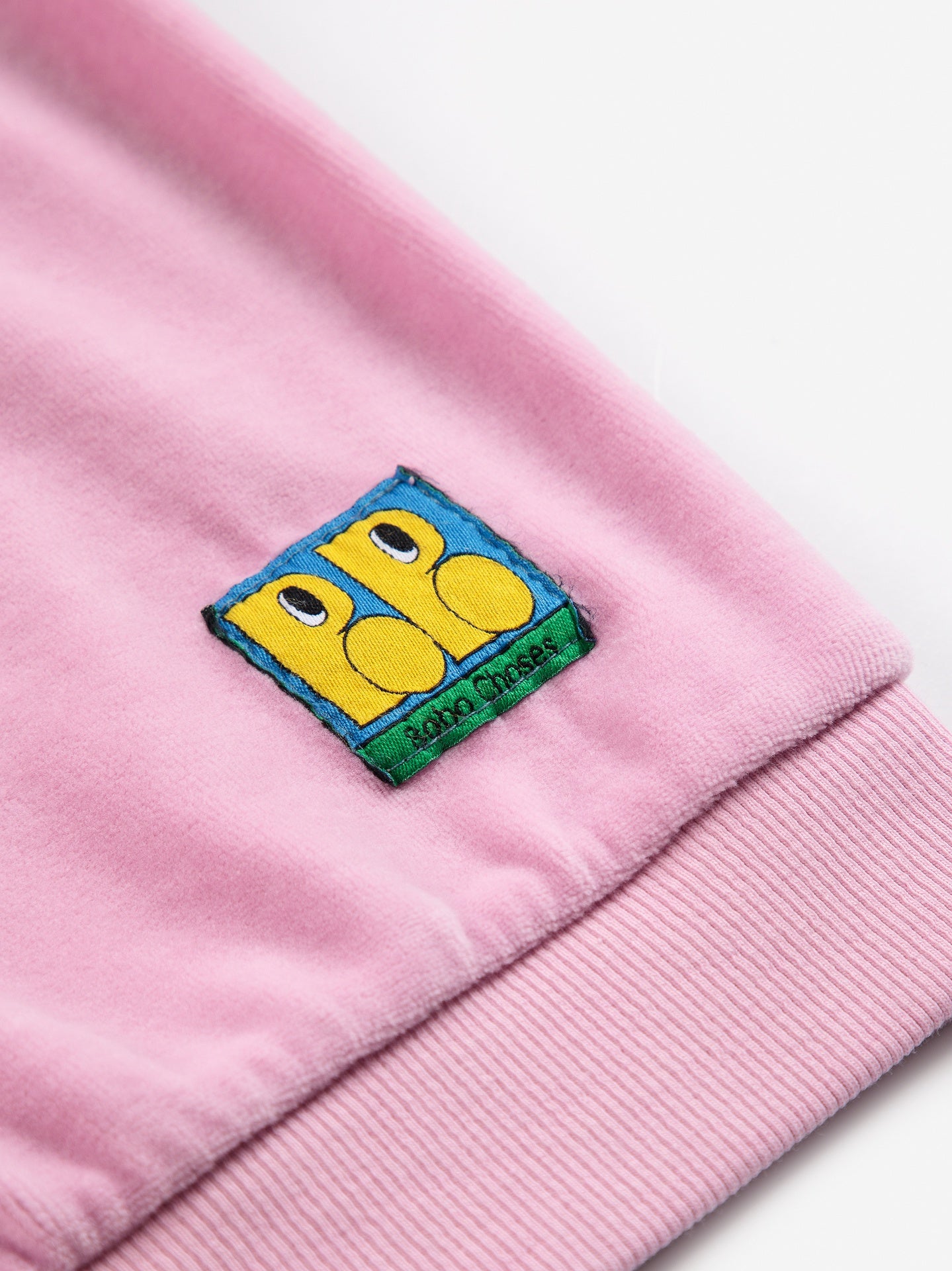 Bobo Choses | Sweater | Booo Bo Choses Tag velvet sweatshirt | Pink