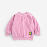 Bobo Choses | Sweater | Booo Bo Choses Tag velvet sweatshirt | Pink
