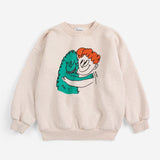 Bobo Choses | Sweater | Hug Hairy Monster sweatshirt | Beige