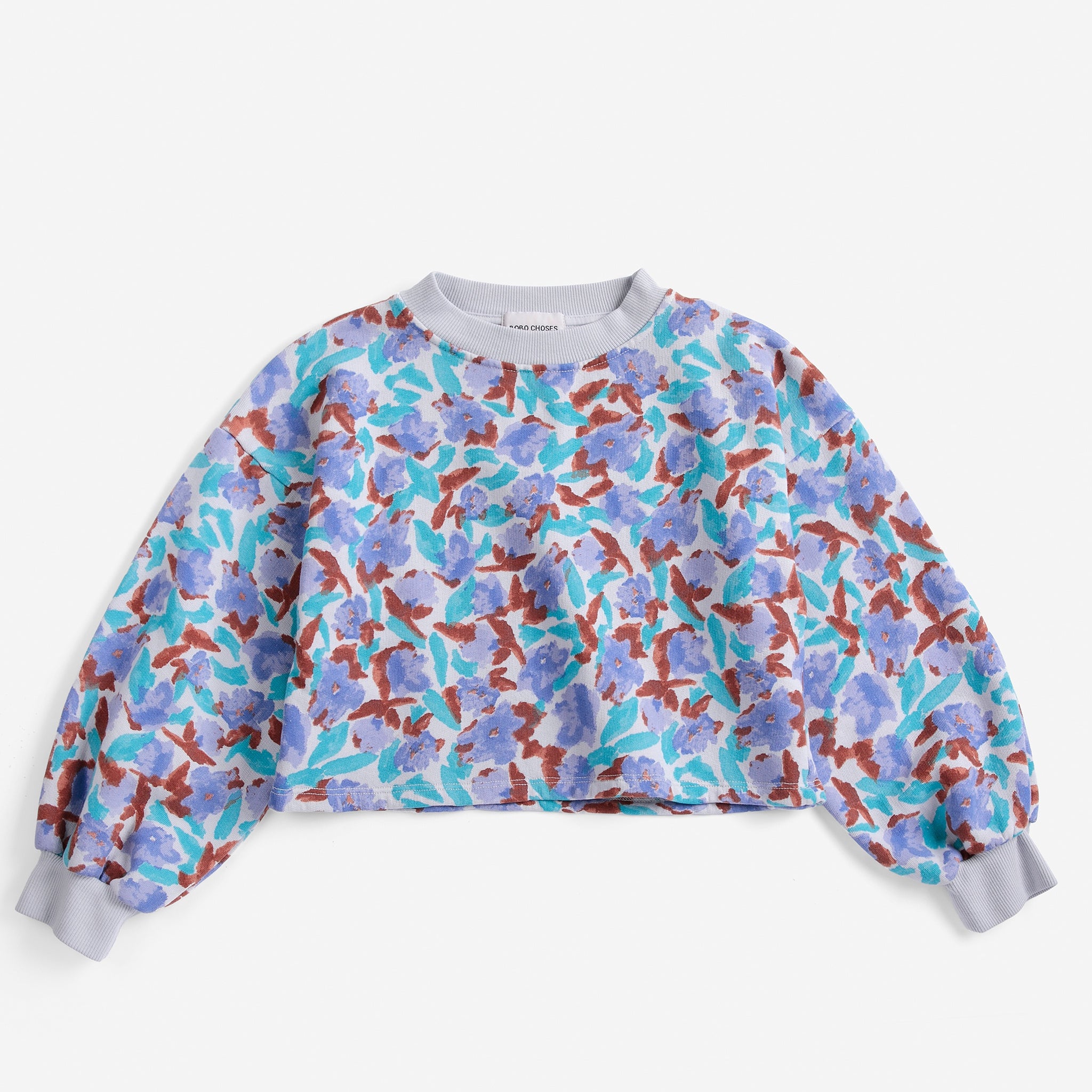 Bobo Choses | Sweater | Watercolor all over cropped sweatshirt | Lavender