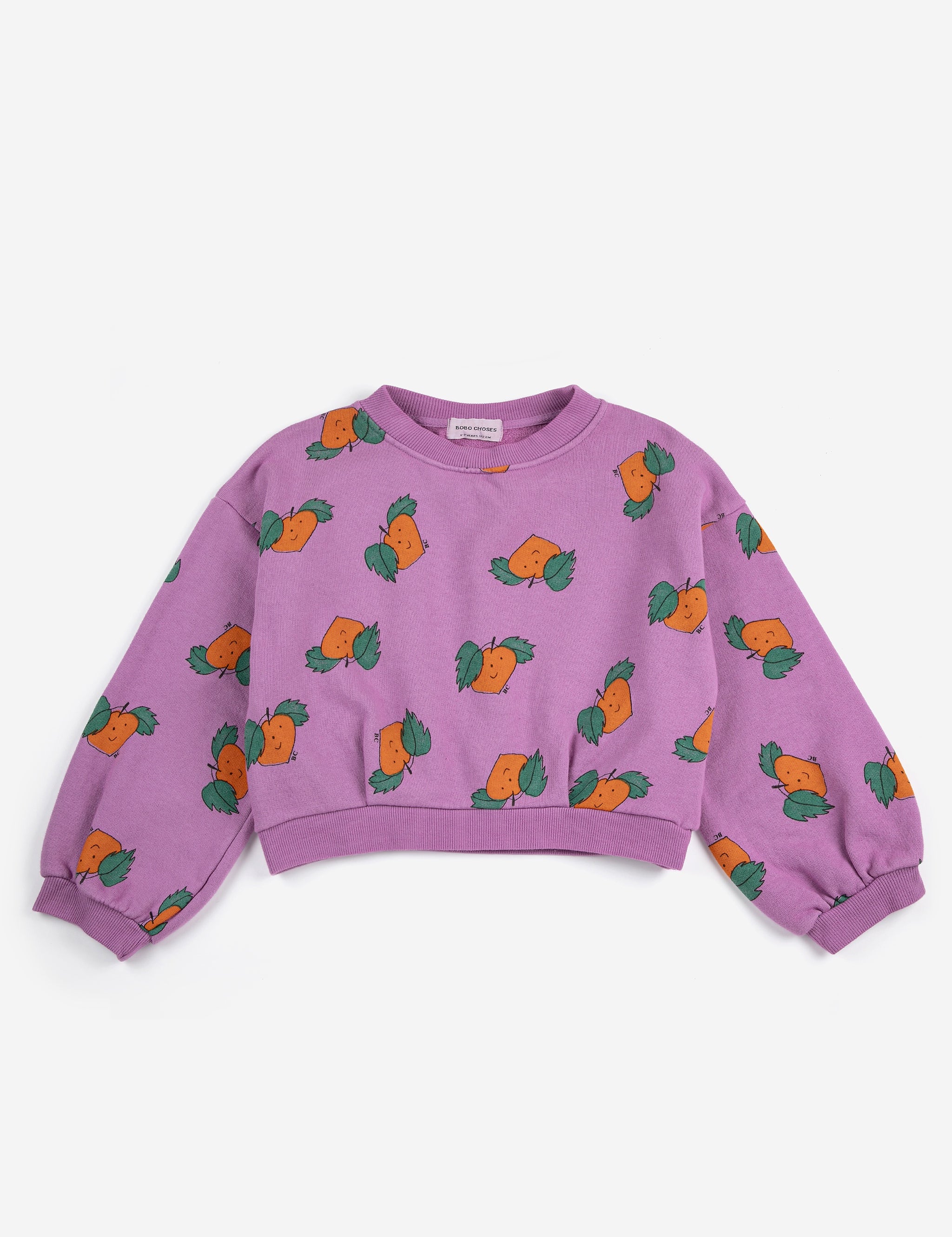 Bobo Choses |Tangerine all over cropped sweatshirt