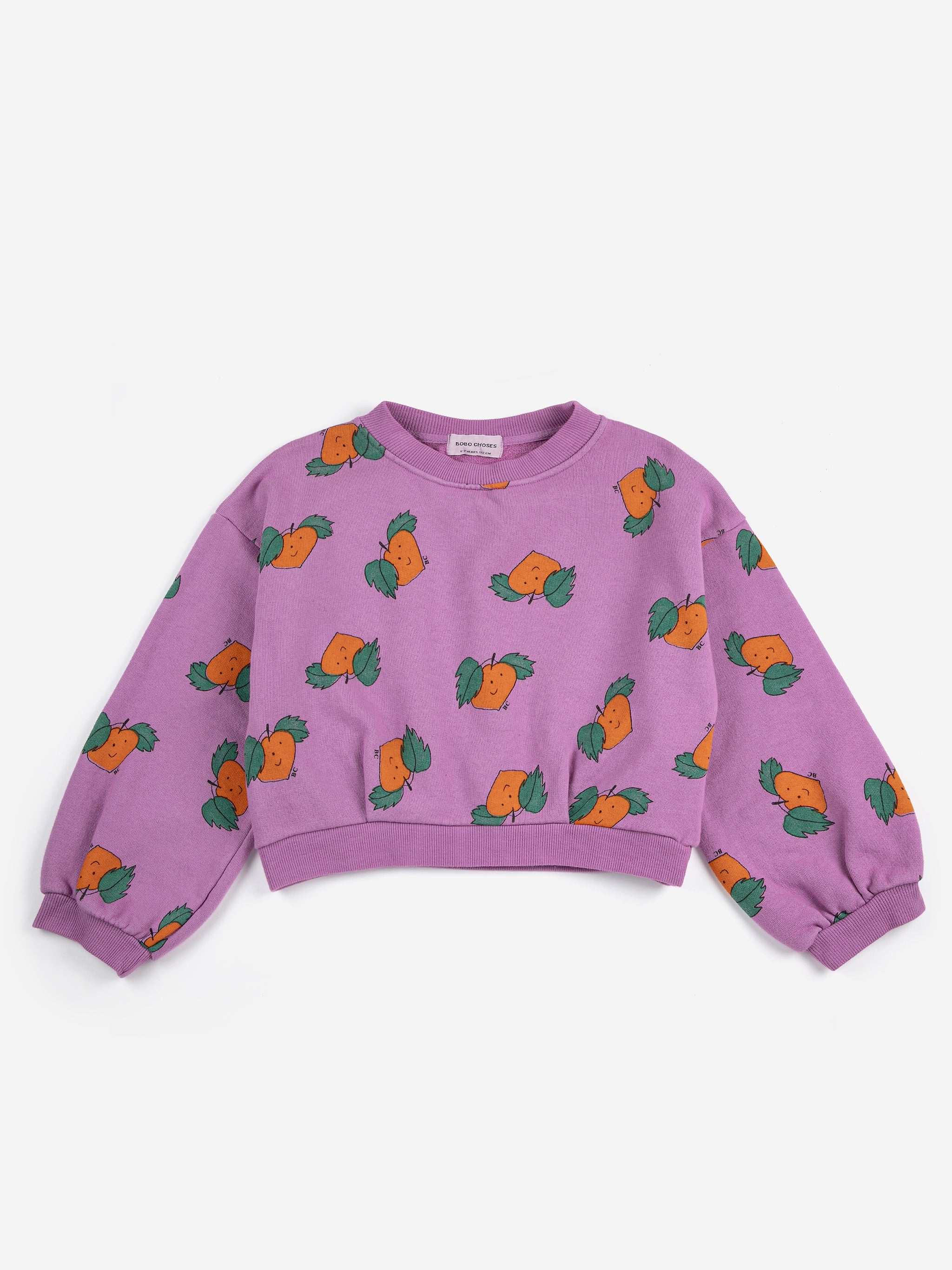 Bobo Choses |Tangerine all over cropped sweatshirt