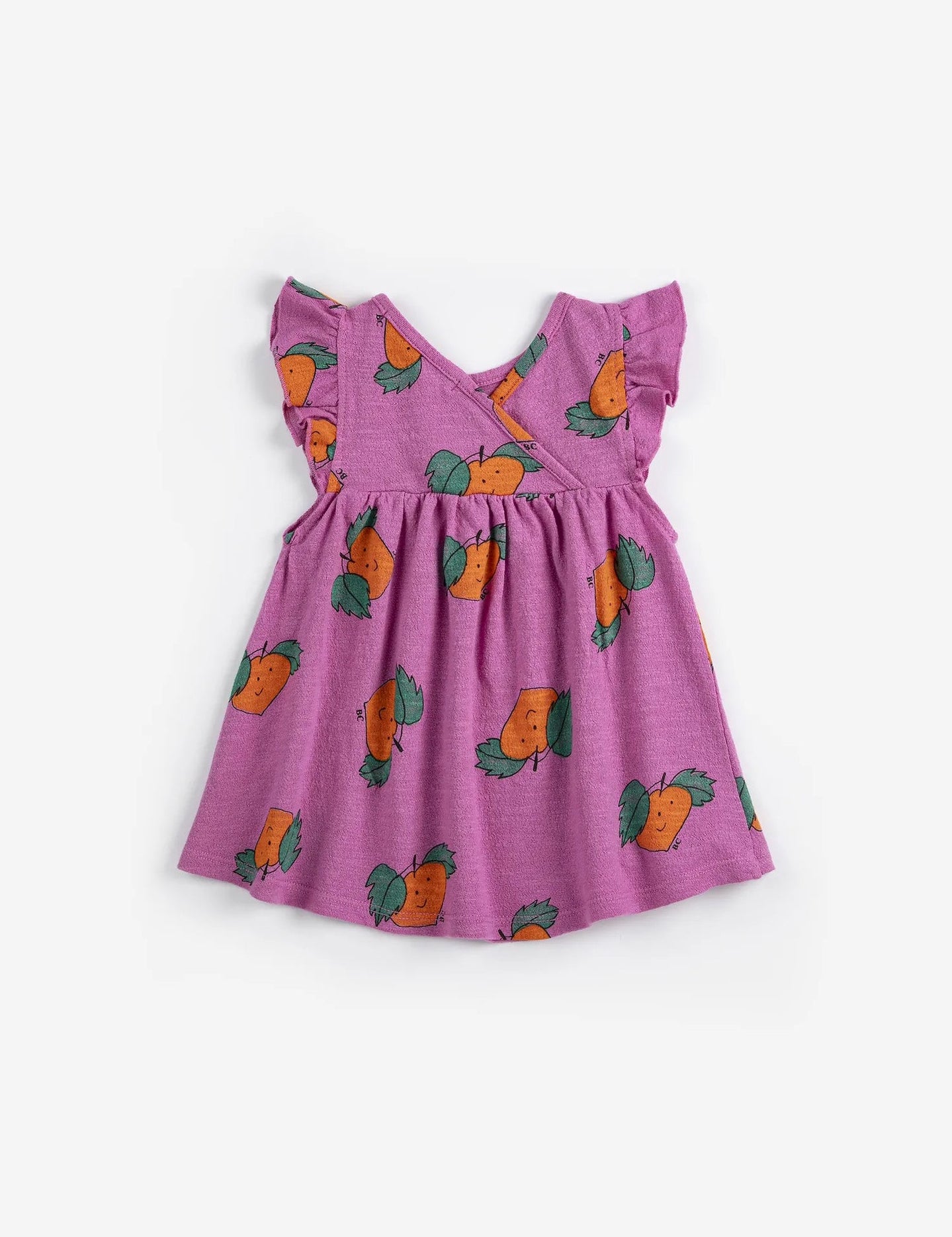 Bobo Choses | Tangerine all over ruffled dress