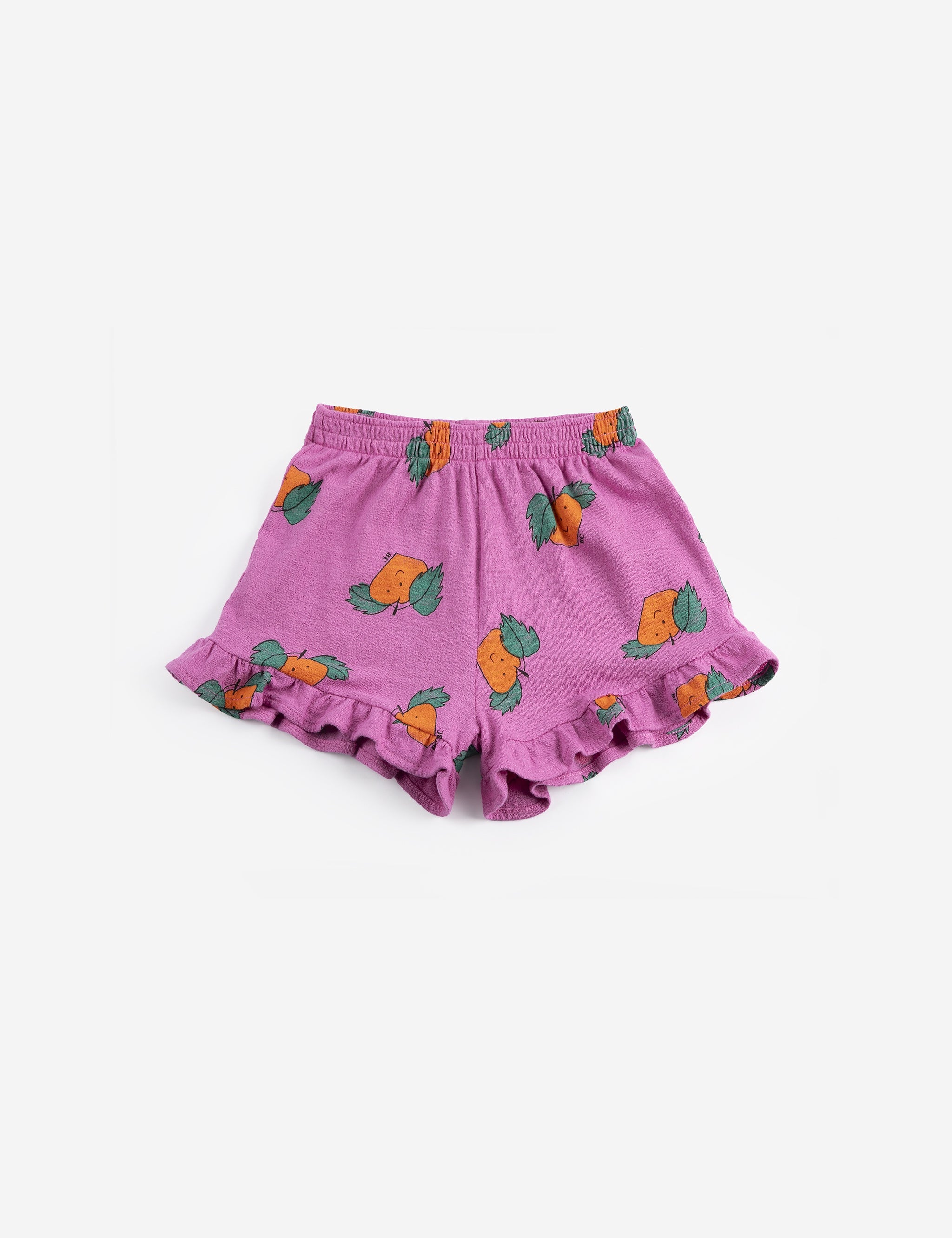 Bobo Choses | Tangerine all over ruffled shorts