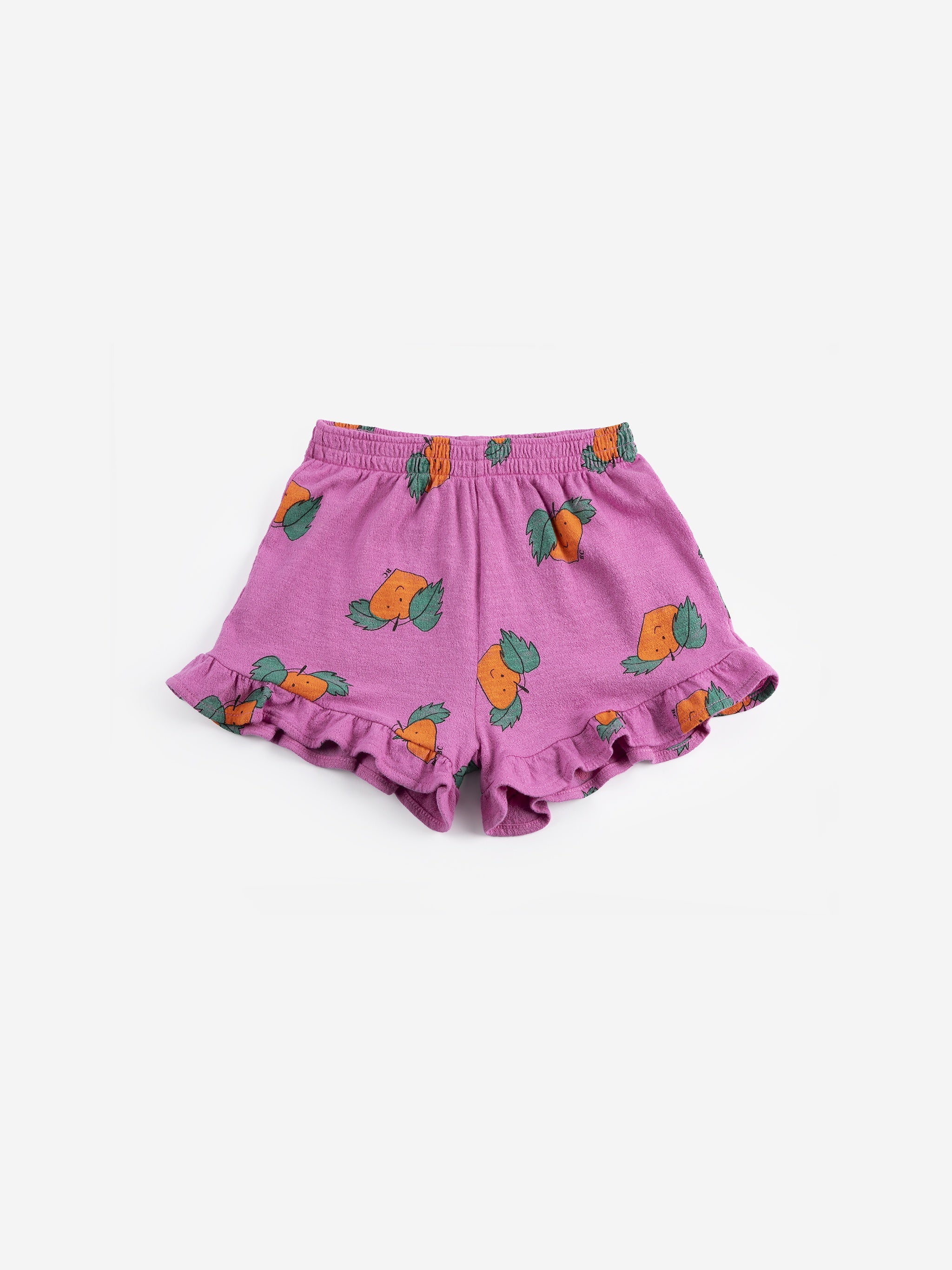 Bobo Choses | Tangerine all over ruffled shorts