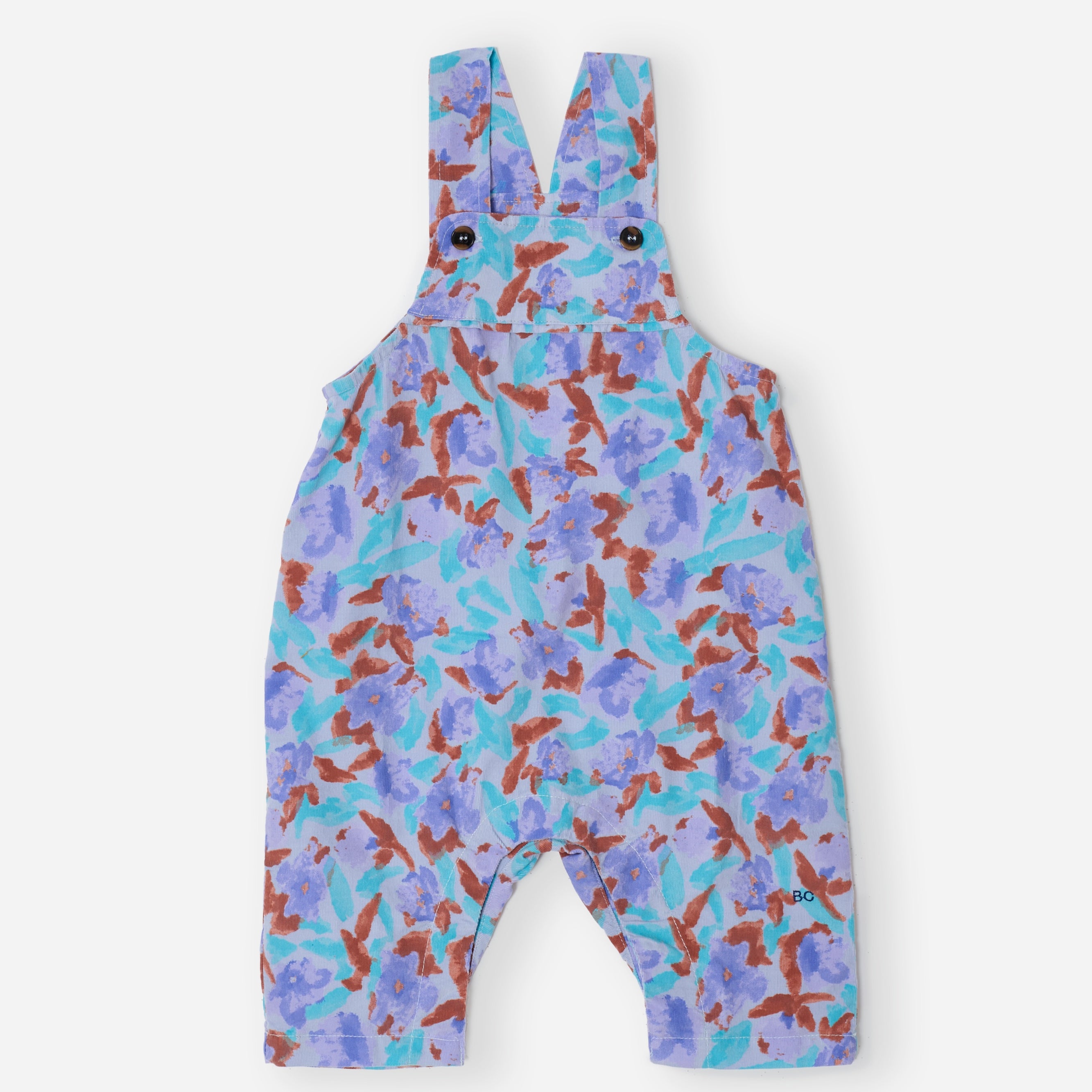 Bobo Choses | Tuinbroek Watercolor all over corduroy overall | Offwhite