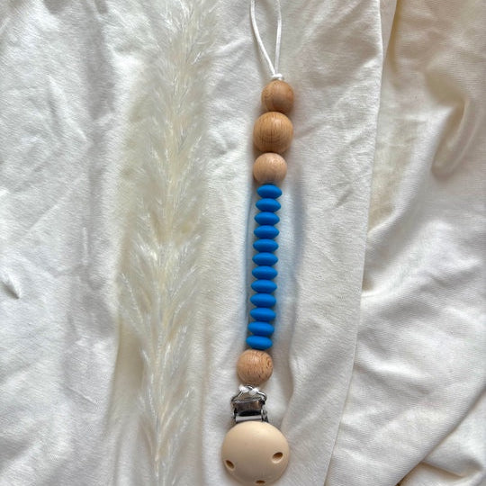 Chewies & more | Clip silicone beads - cornflower blue