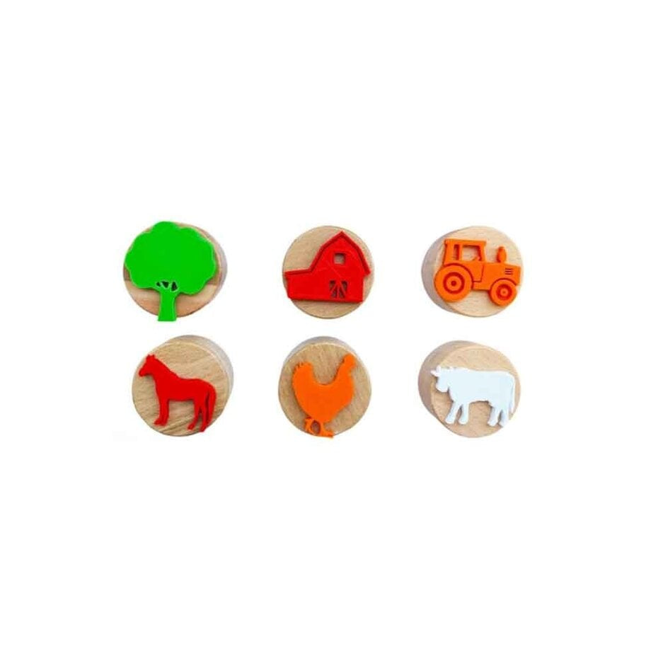 ChildGen | Wooden stamp | Farm set