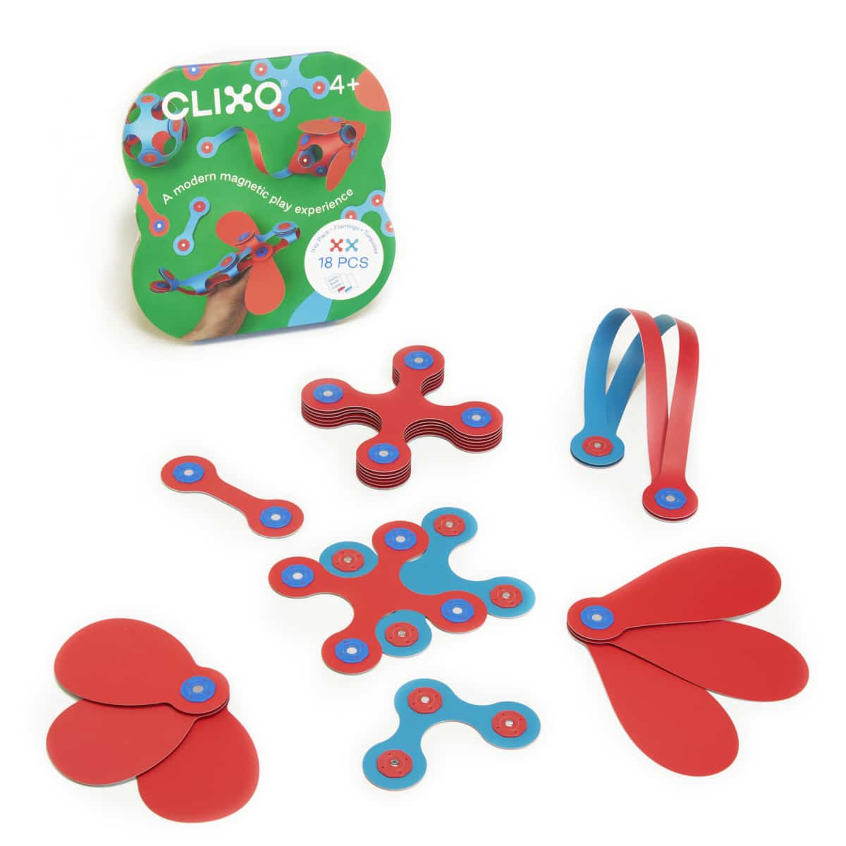 Clixo | Itsy pack flamingo/turquoise - 18 stuks