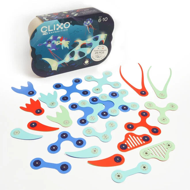 Clixo | Ocean creatures - 24 stuks