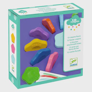 Djeco | 12 bloemenkrijtjes