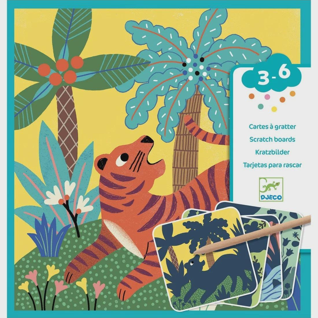 Djeco | Kraskaarten | Grote dieren