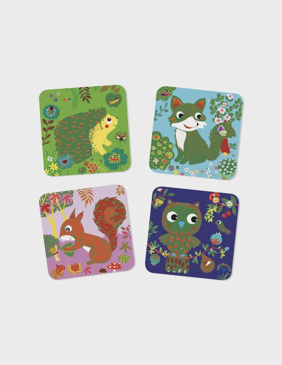 Djeco | Kraskaarten | Kleine dieren