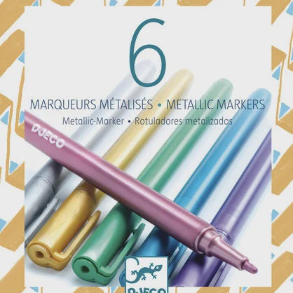 Djeco | Metallic markers - 6 stuks
