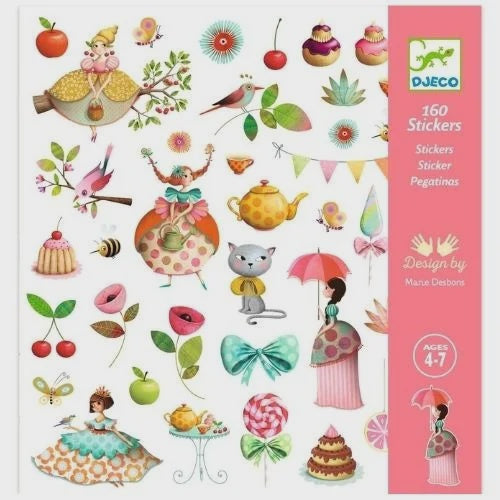 Djeco | Stickers Prinses theepartij
