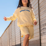 Ella and rapha | Sweater terry sunset club - butter yellow