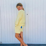 Ella and rapha | Sweater terry sunset club - butter yellow