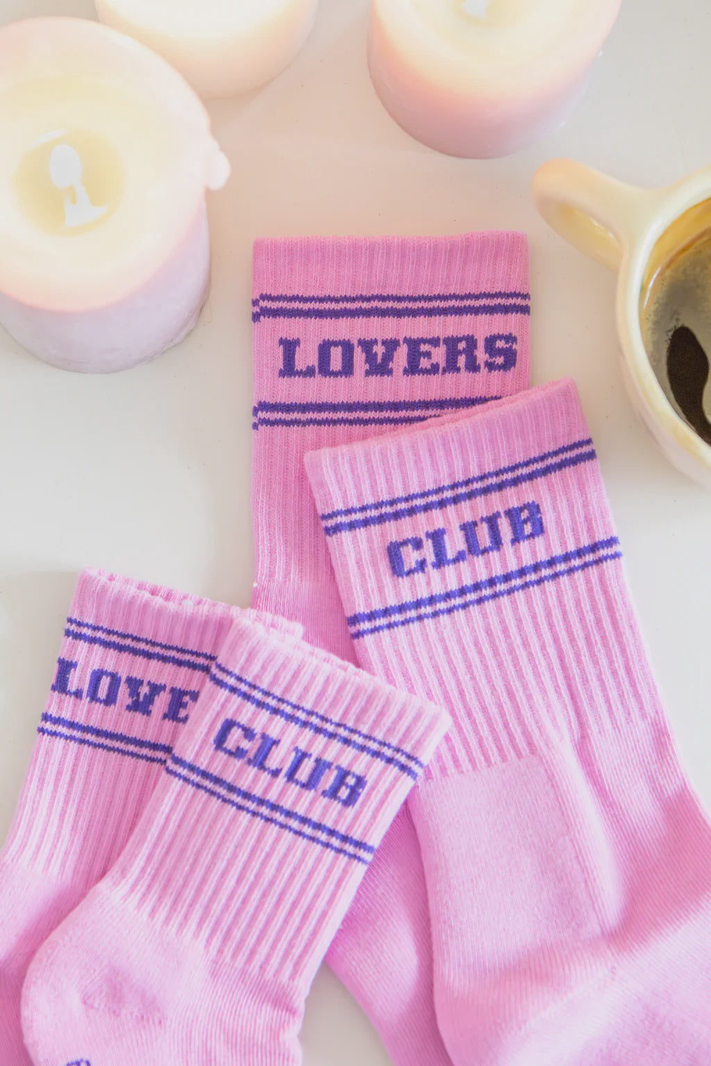 Elle and rapha | Lovers club Socks | Pink