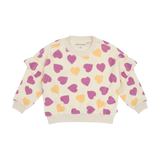 House of Jamie Frill sweatshirt happy hearts