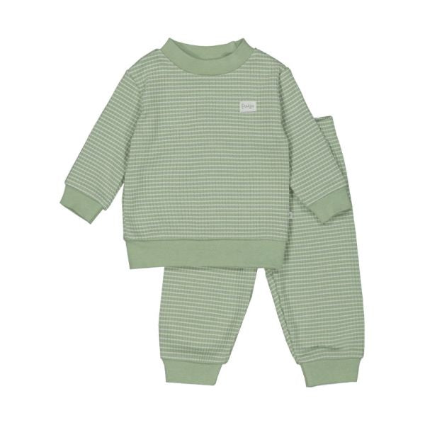 Feetje | Wafelpyjama baby | groen melange