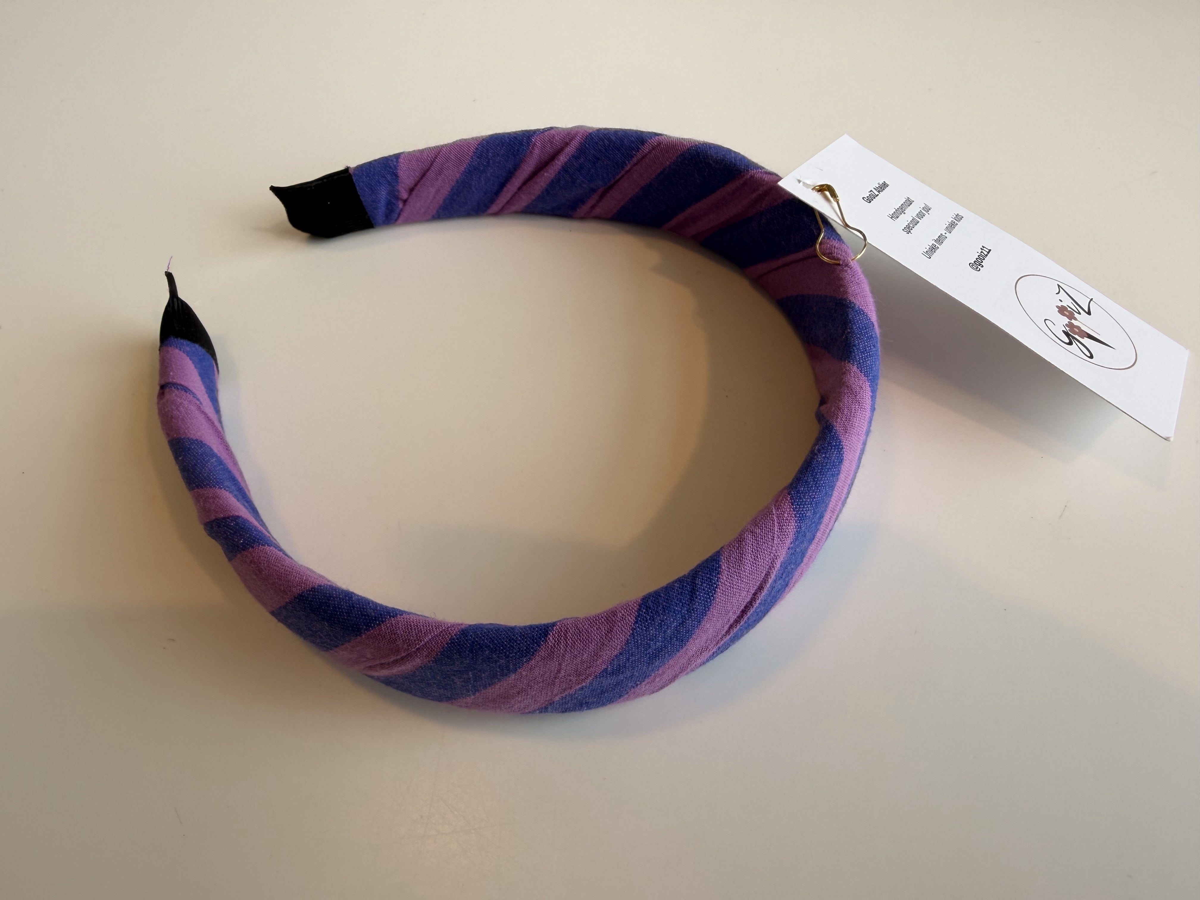 Gooiz | Haarband - streep Lila/blauw