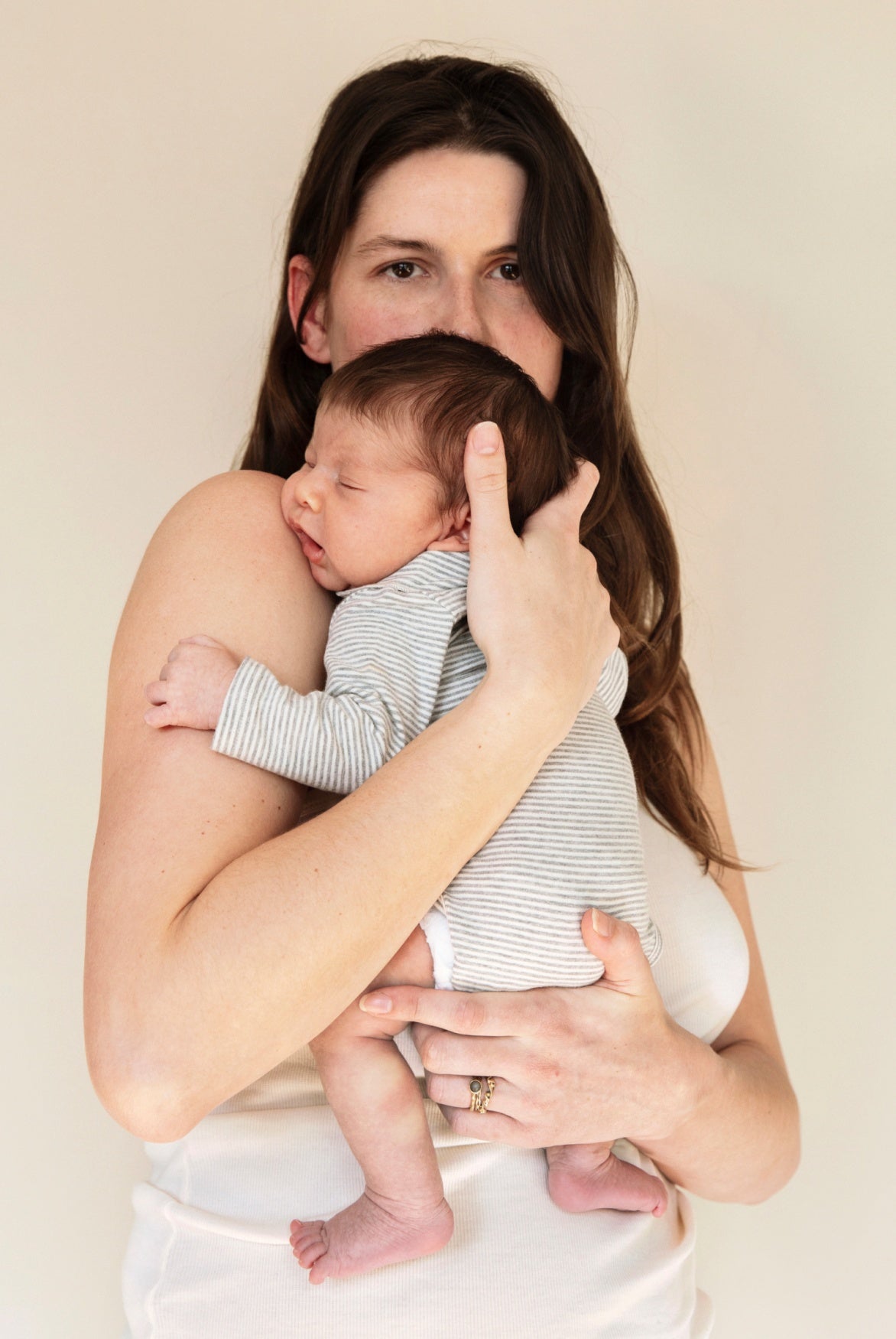 Gray Label | Baby L/S Onesie GOTS | gray melange - cream
