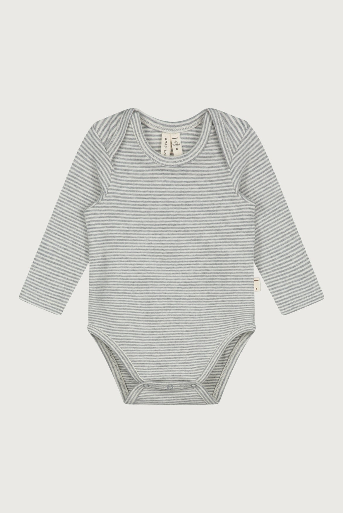 Gray Label | Baby L/S Onesie GOTS | gray melange - cream
