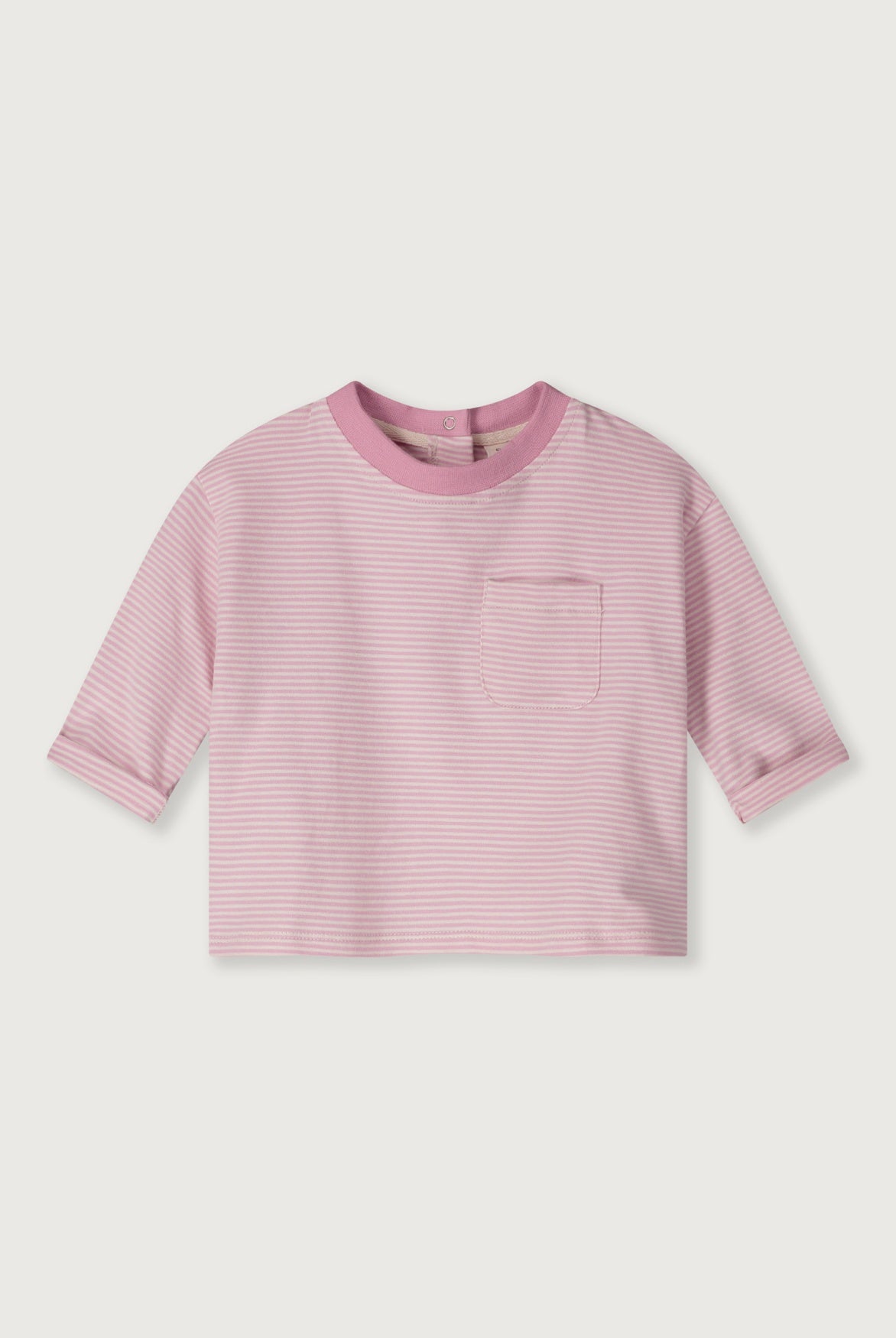 Gray Label | Baby L/S Pocket tee GOTS | bubblegum - cream