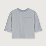 Gray Label | Baby L/S Pocket tee GOTS | stone gray - cream