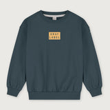 Gray Label | Logo dropped shoulder sweater GOTS - Blue gray bright cookie