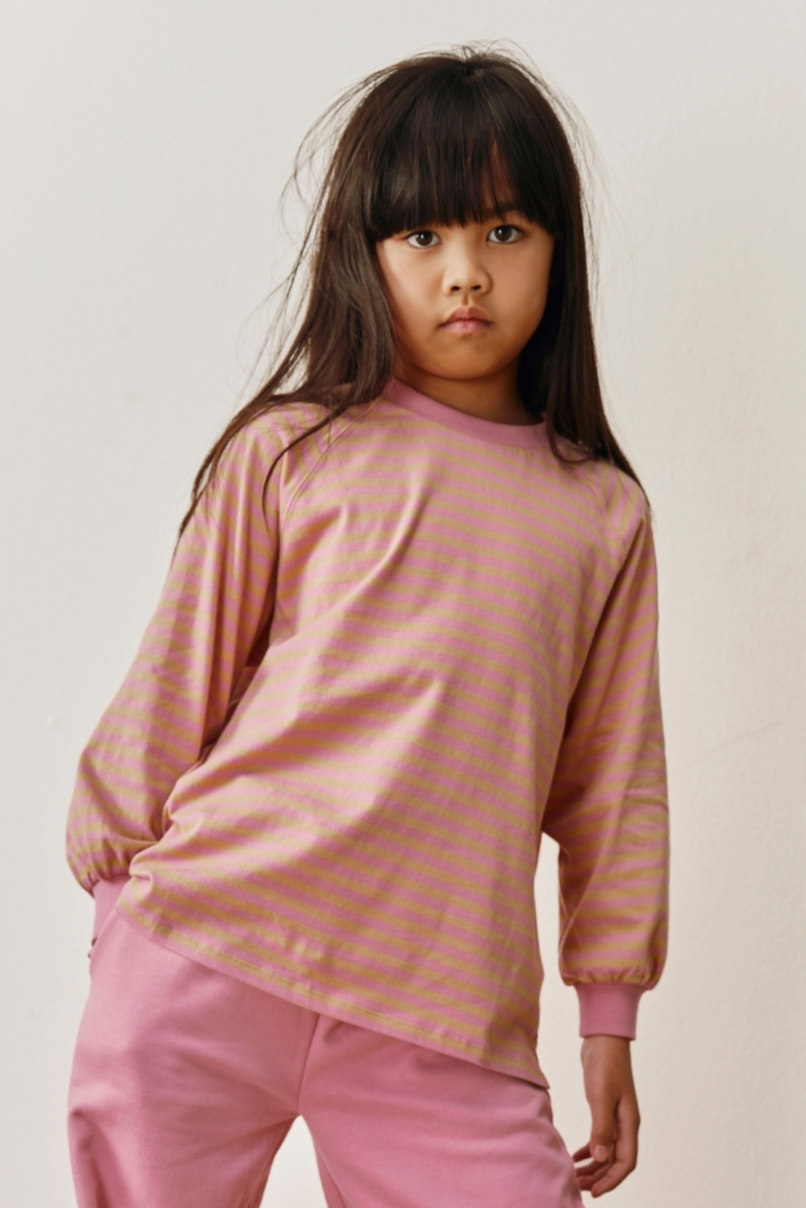 Gray Label | Oversized L/S Tee GOTS | bubblegum - cookie