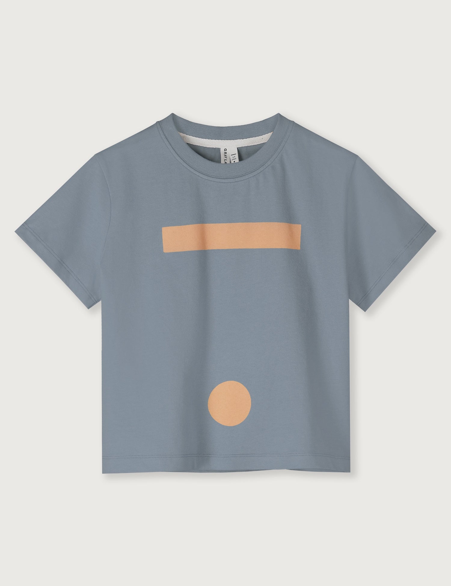 Gray Label | Oversized tee w/logo GOTS stone grey - melon